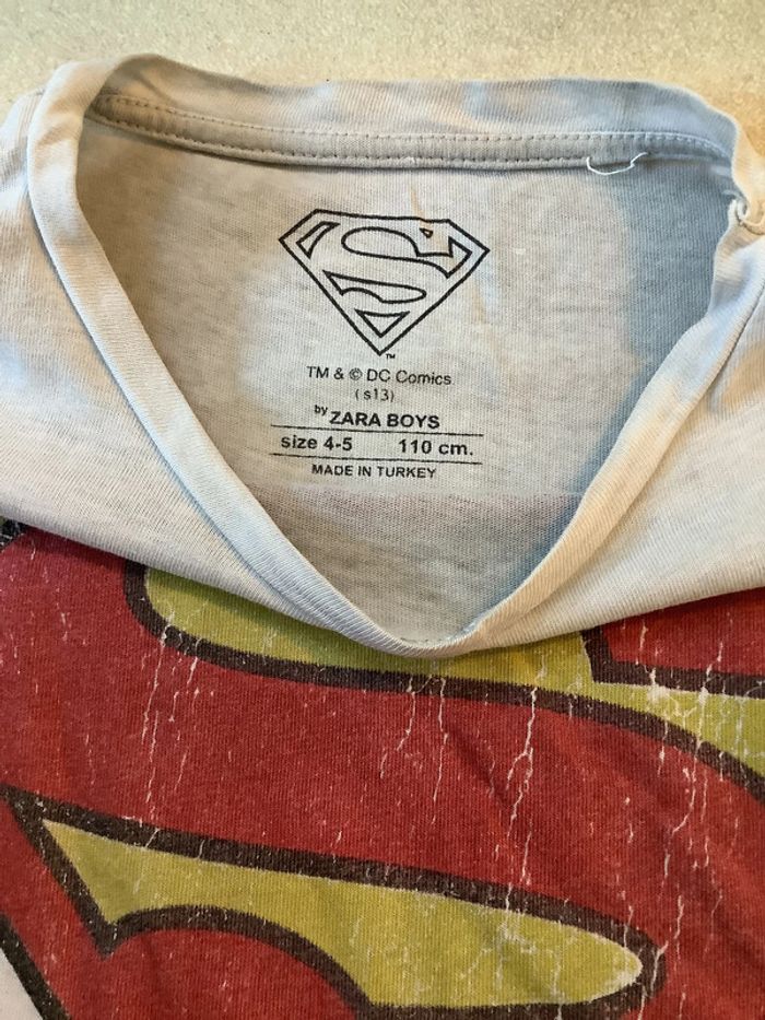 Tee shirt zara DC comics Superman Zara 110 cm 4-5 ans - photo numéro 3