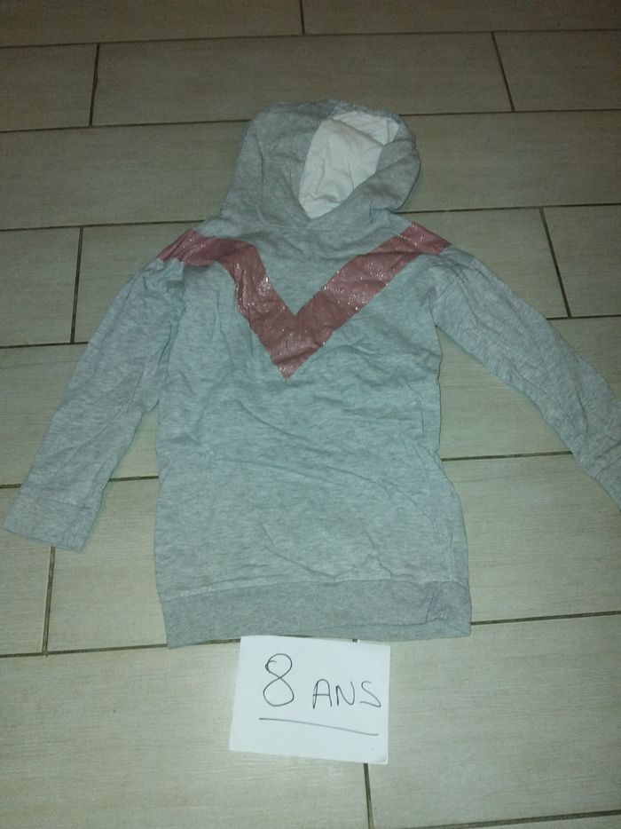 Pull fille long taille 8 ans