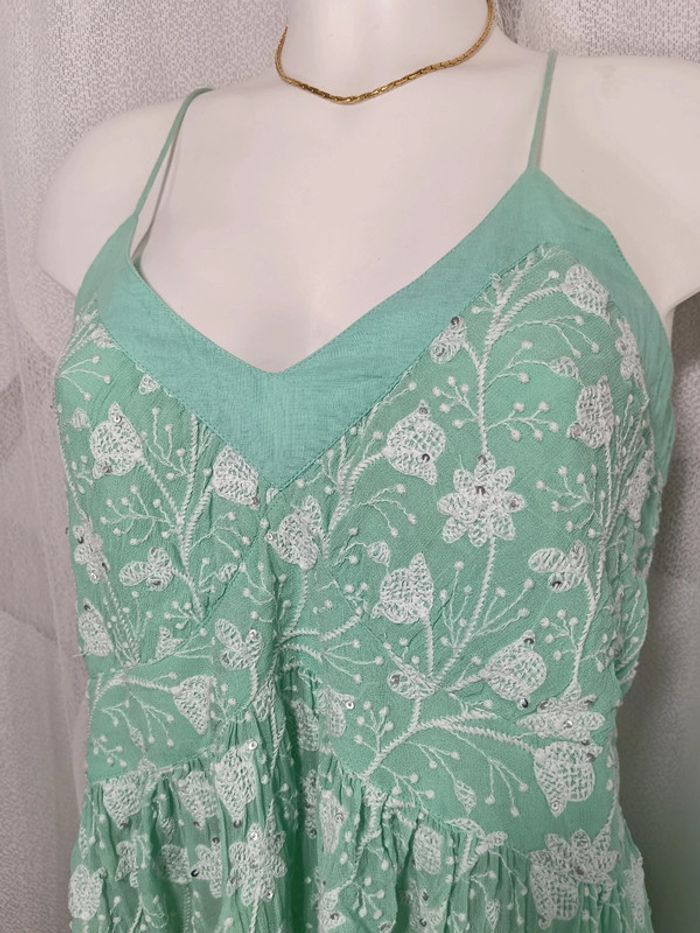 Miss June | tunique menthe et broderie blanche | t. 1 - photo numéro 3