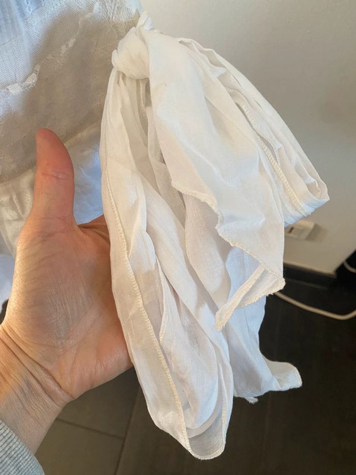 Robe Morgan blanche à volants et dentelle taille XS / S - photo numéro 5