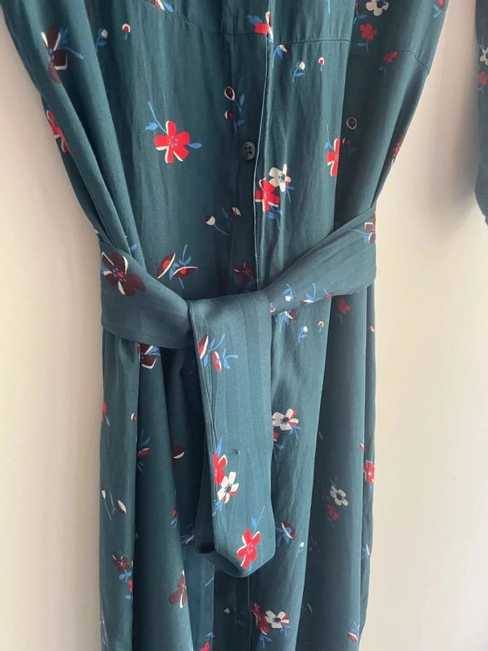 Robe fleurie turquoise Intrend – esprit vintage - photo numéro 2