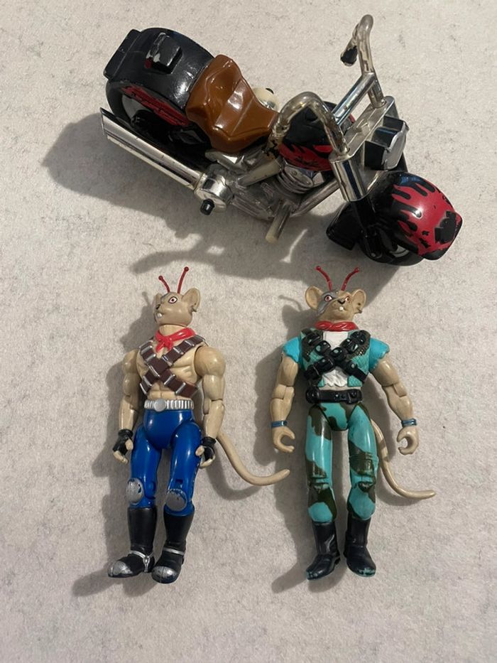 Lot Figurine + Moto Biker Mice From Mars Vintage