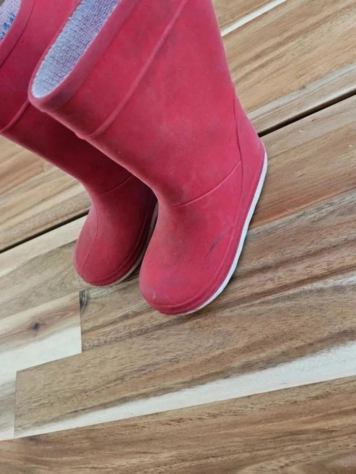 Bottes de pluie caoutchouc rouge tribord 24/25 - photo numéro 3