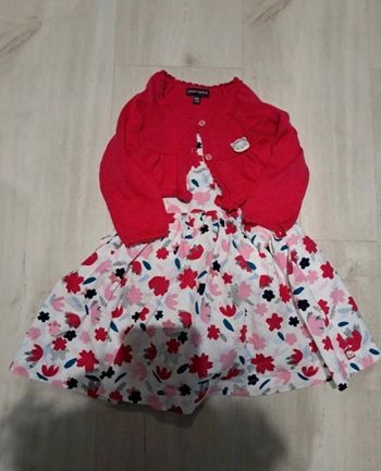 Robe sergent major fuschia rose 9mois neuve