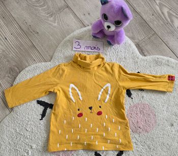 Pull col roulé bébé 3 mois