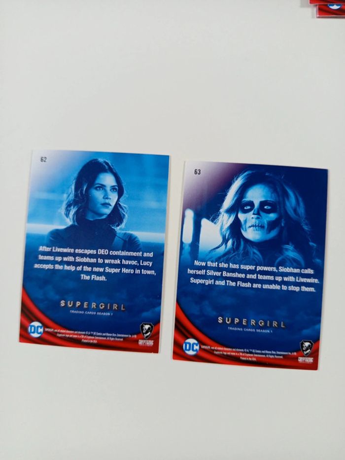 2 cartes supergirl - photo numéro 2
