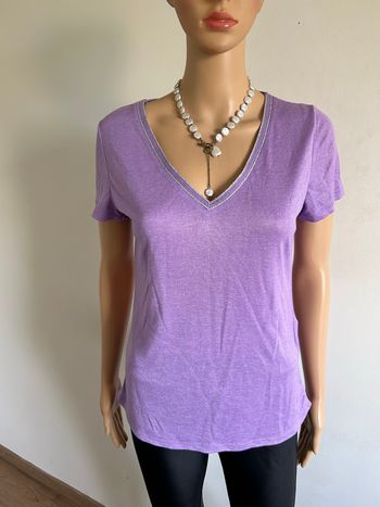 Haut lilas pailleté neuf Morgan taille S (valeur 30€)