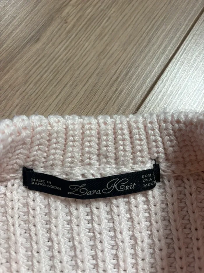 pull chaud zara rose clair taille S - photo numéro 5