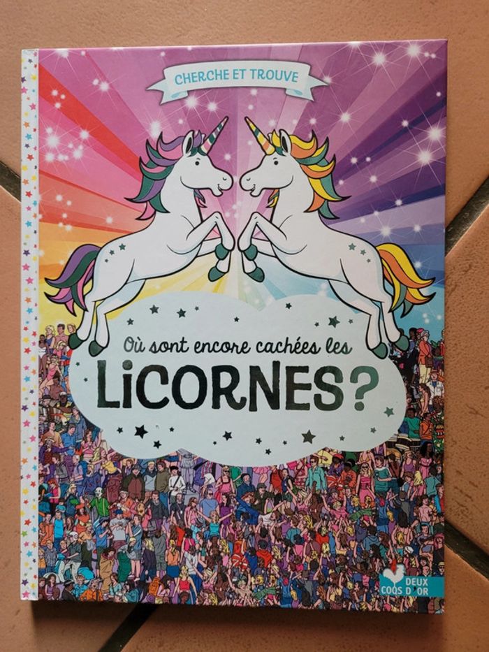 Livre cherche et trouve licornes neuf