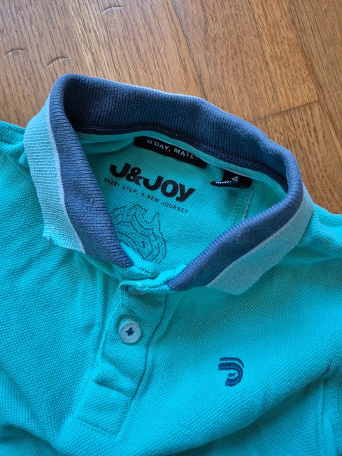 J&joy polo turquoise taille 4 ans - photo numéro 5