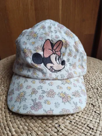Casquette fleurie broderie Minnie Mouse Disney