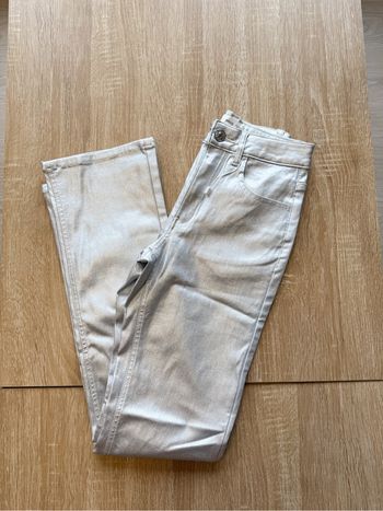 Pantalon taille haute luisant argente brillant MNG taille 36 S