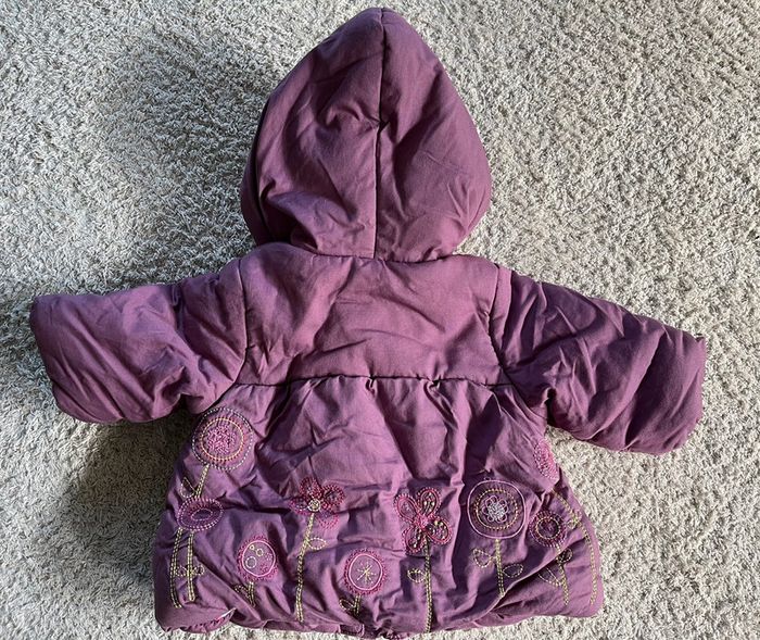 Manteau à capuche violet taille 1 mois Orchestra - photo numéro 6