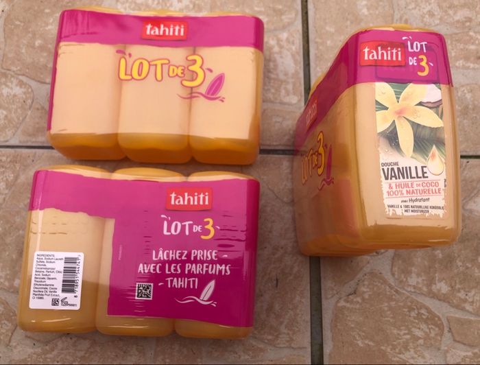 Lot de 9 Gels douche Tahiti neufs dans emballage ( 2 parfums disponibles) - photo numéro 3