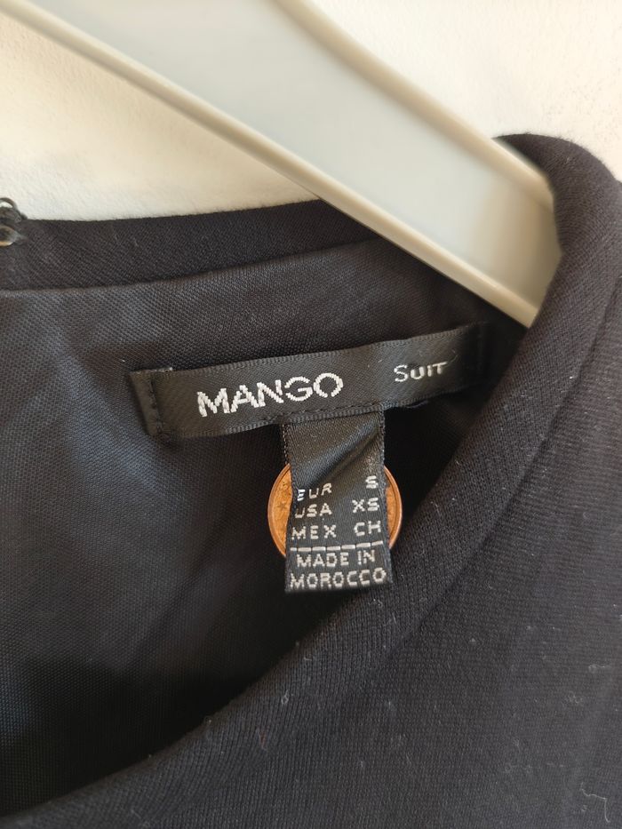 Robe Mango Suit S – bicolore kaki/noir, effet tailleur chic - photo numéro 2