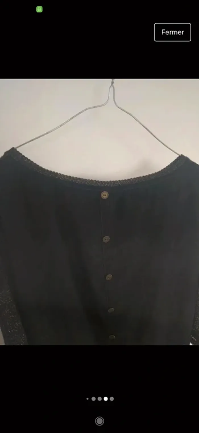 Blouse de fête 🥂 noire et dorée 36 EDC by Esprit - photo numéro 6