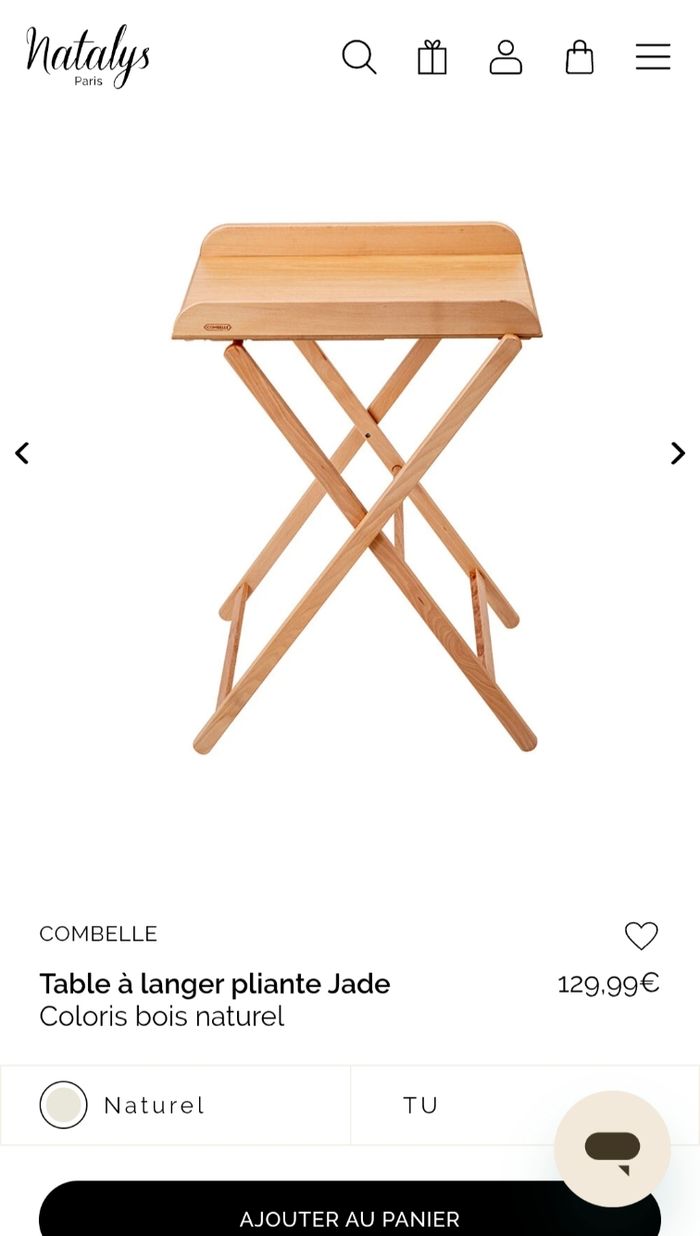 Combelle - table à langer pliante Jade - photo numéro 3