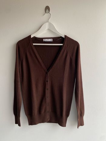 Gilet cardigan en laine marron zara 