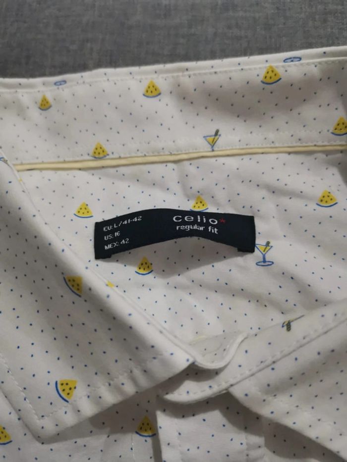 C60 chemise blanc Celio L - photo numéro 3