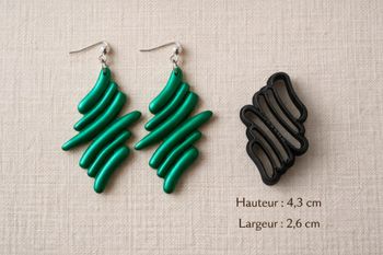 Emporte-pièce lignes organiques – Pampille graphique moderne – Bijoux DIY