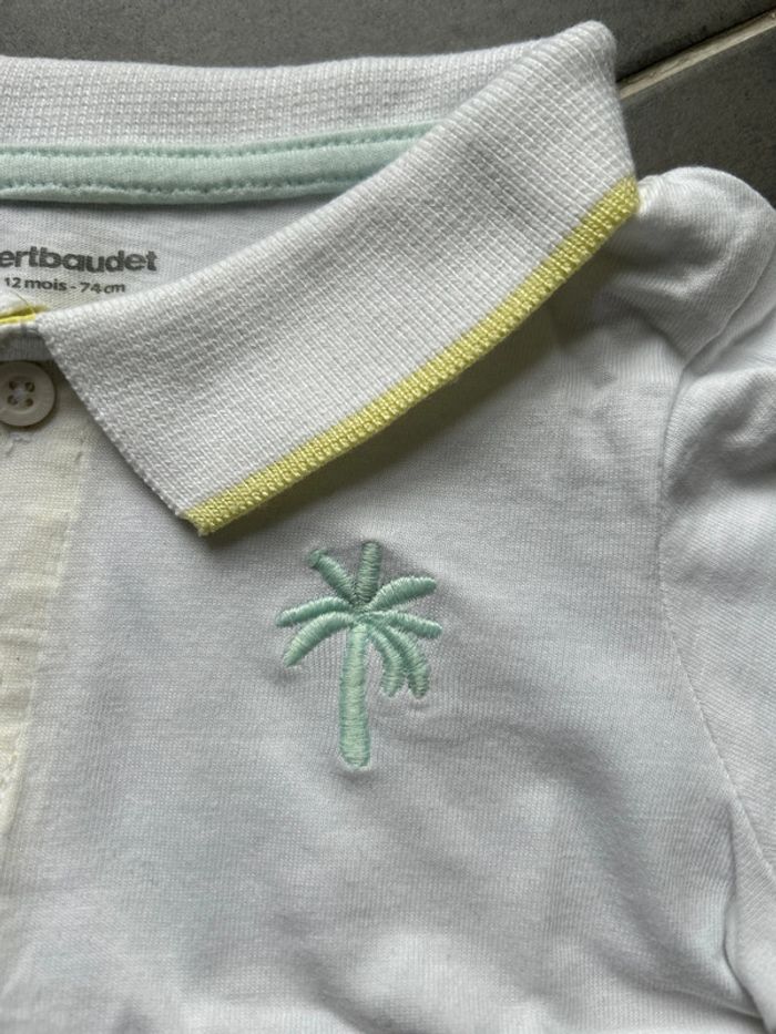 Ensemble 2 articles: t-shirt imitation polo et bermuda été Verbaudet bébé garçon - photo numéro 4