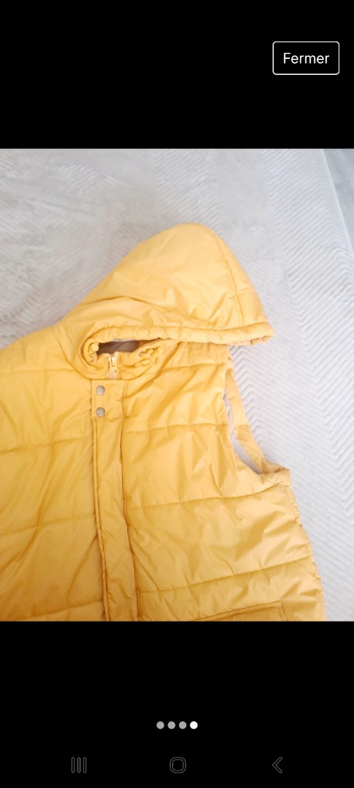 Doudoune jaune sans manche - photo numéro 2