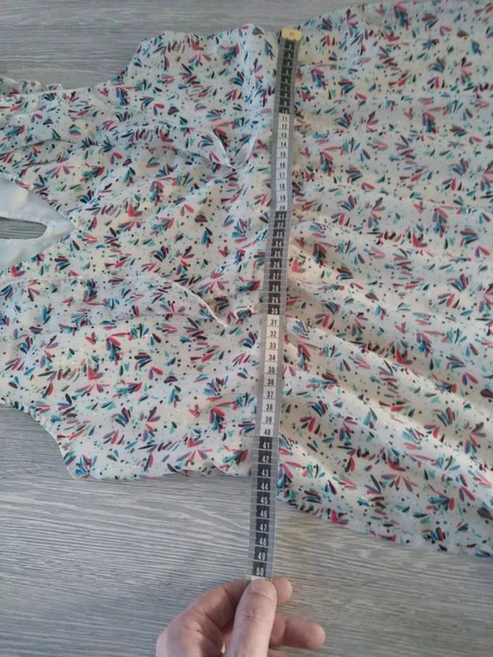 Robe cache cache fleurie brillante taille m - photo numéro 7