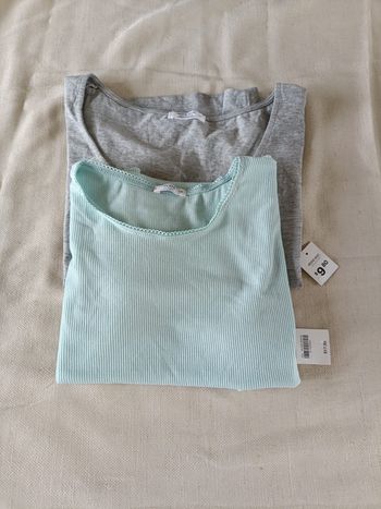🌿 Lot 2 Débardeurs / Tops – Taille L – Neufs avec étiquette