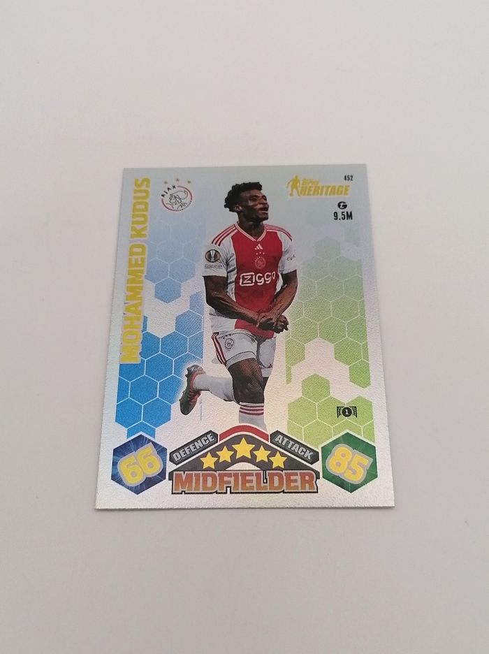 Carte Topps Match Attax 2023-24 HÉRITAGE Mohammed Kudus n°452 - photo numéro 3