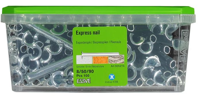 Boite de 100 Clou d’expansion Essve 8/50/90 Bright galvanisé - photo numéro 3