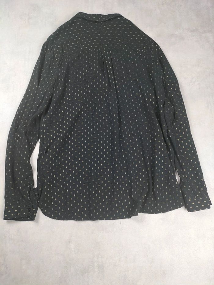 Chemise Gémo noire à motifs dorés – Taille 44 - photo numéro 4