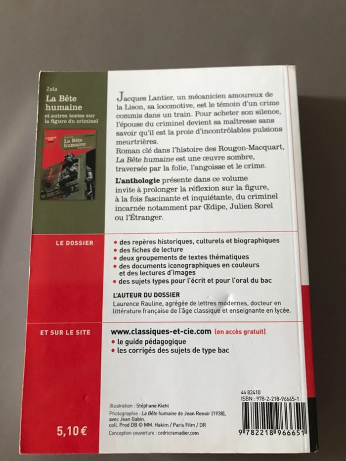 Livre La bête humaine - photo numéro 3