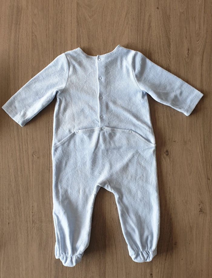 Pyjama bébé en velours, taille 12 mois, Tape-à-l'œil - photo numéro 3
