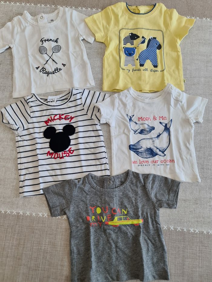 Lot tee shirt 1 mois très bon  état