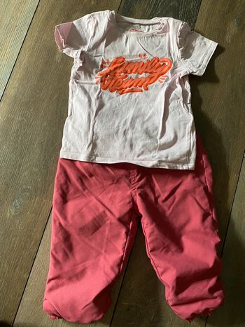 Ensemble fille 9 mois vertbaudet Family team