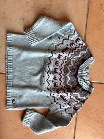 Pull fille, cinq ans Sergent Major manches longues hiver chaud, neige chic