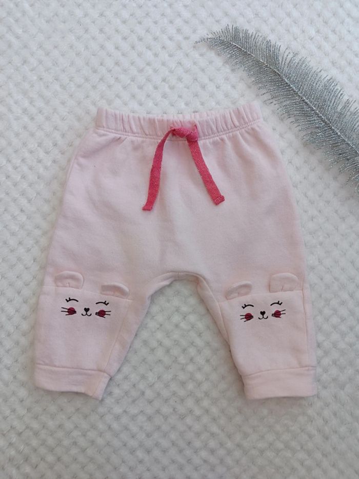 🔸Pantalon de jogging rose pâle - Pat et Ripaton Taille 3 mois 🔸