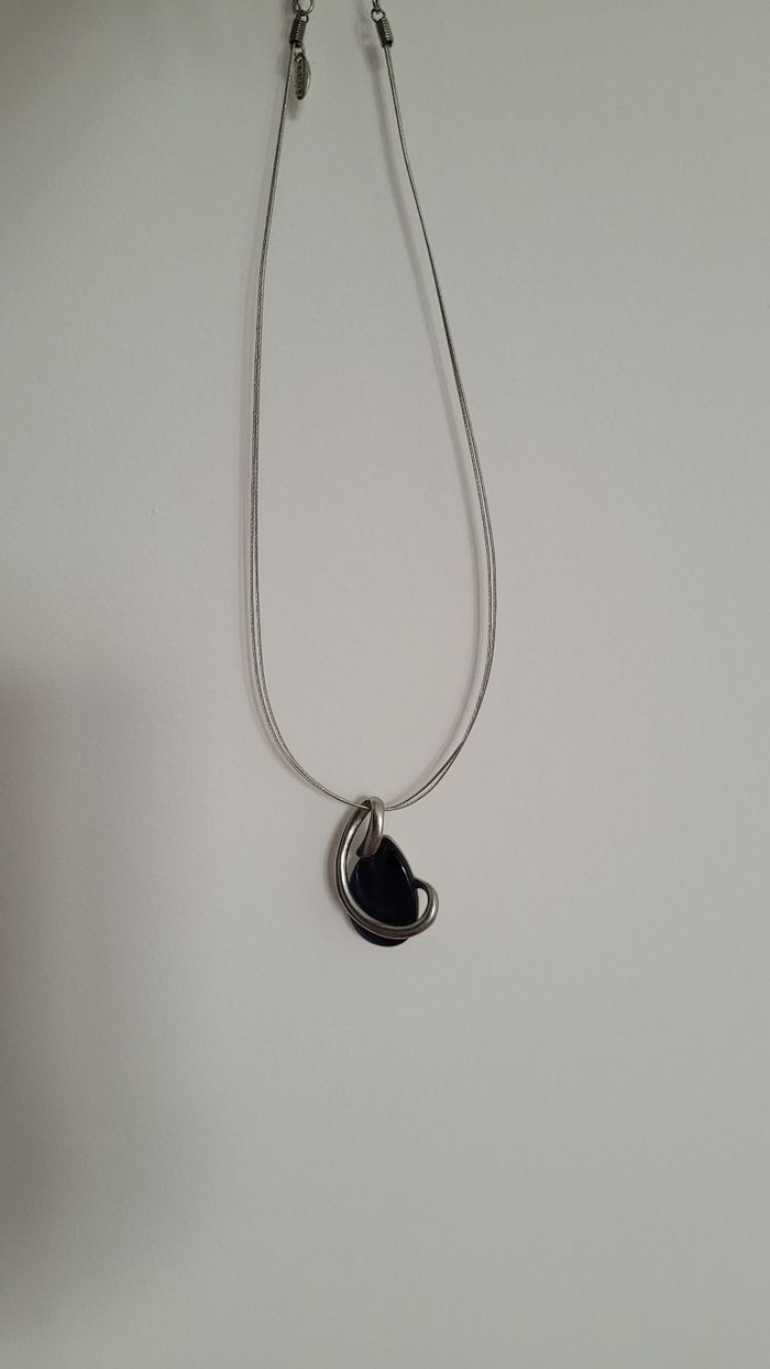 Collier bleu/argenté - photo numéro 2