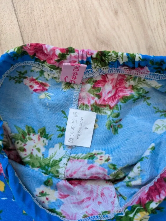 Pantacourt Legging fleuri 4 ans - photo numéro 2