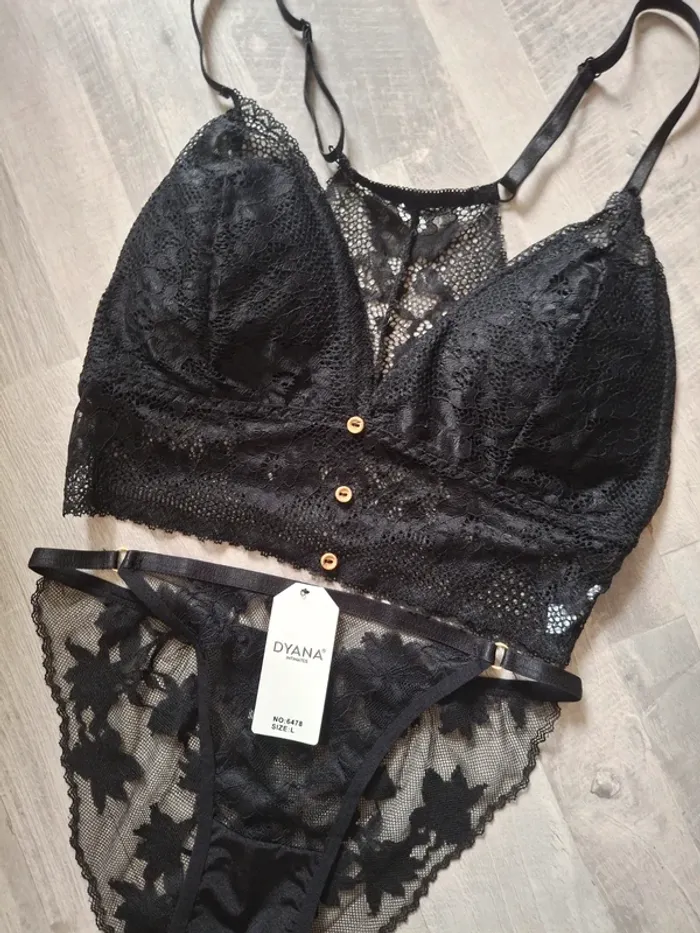 Ensemble lingerie 2pces noire - photo numéro 2