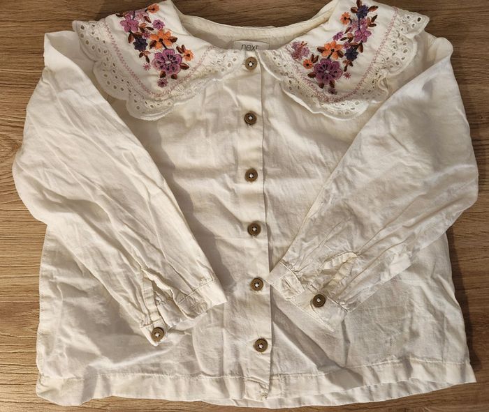 Chemise broderie anglaise col claudine