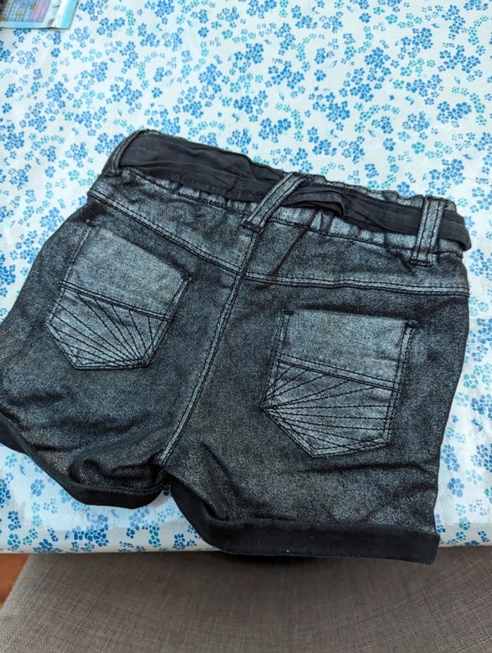 Short fille 3 ans noir argenté - photo numéro 2