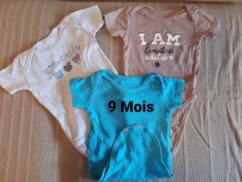 Lot 3 bodys 9 mois