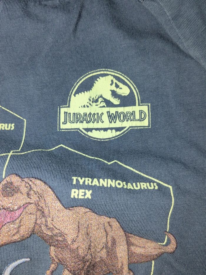 T-shirt 4 ans Jurassic world T-Rex vélociraptor stégosaure - photo numéro 4