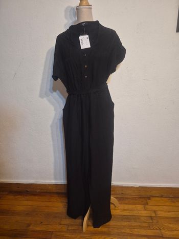 Combinaison noir satinée 