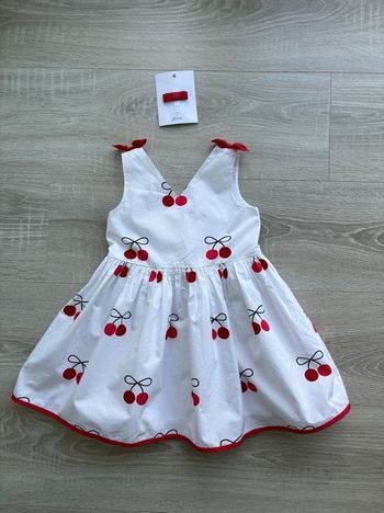 Robe et pince cerise 🍒 Jacadi 3 ans