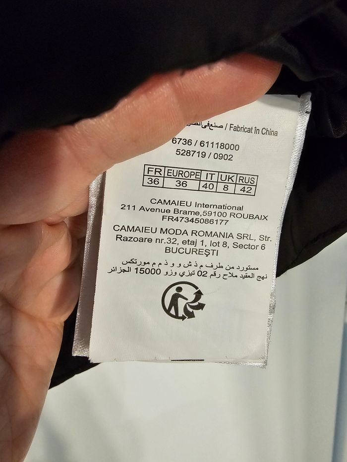 Doudoune femme camaieu t36 - photo numéro 4