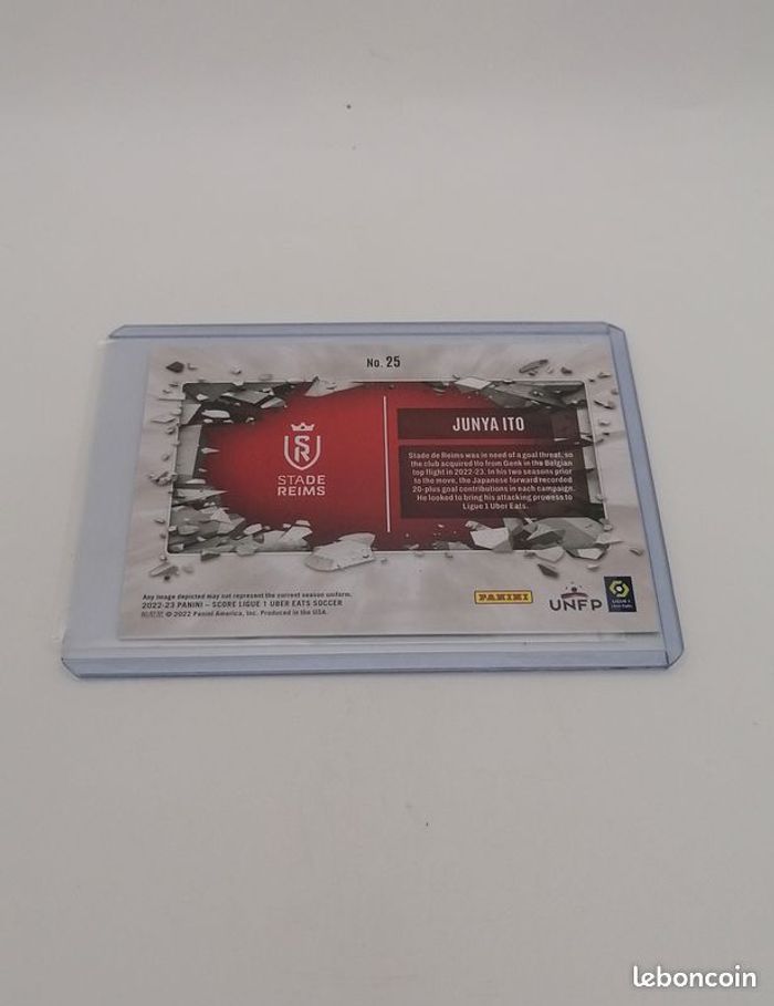 Carte Panini score Ligue 1 2022-23 Rookie Card BREAKTROUGH Junyaito n°25. - photo numéro 3