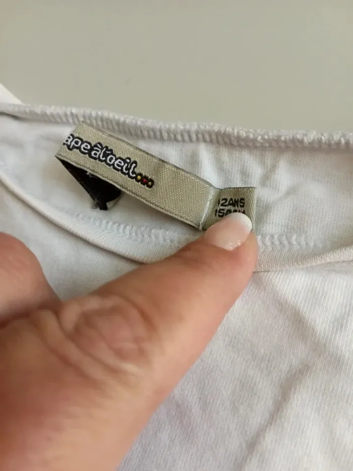 T-shirt manches longues tape à l'oeil Hello 12 ans - photo numéro 5