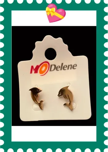 Boucles d'oreilles puces Dauphins